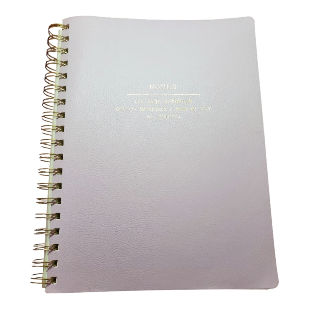 FRINGE STUDIO "Notesmark Lavender" Faux Leather Vegan Gold Notebook Journal